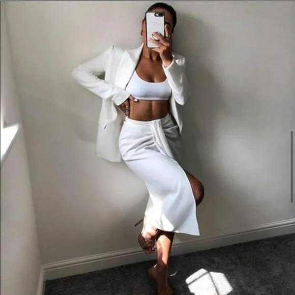 ZARA WHITE PAREO SKIRT - Picture 8 of 13